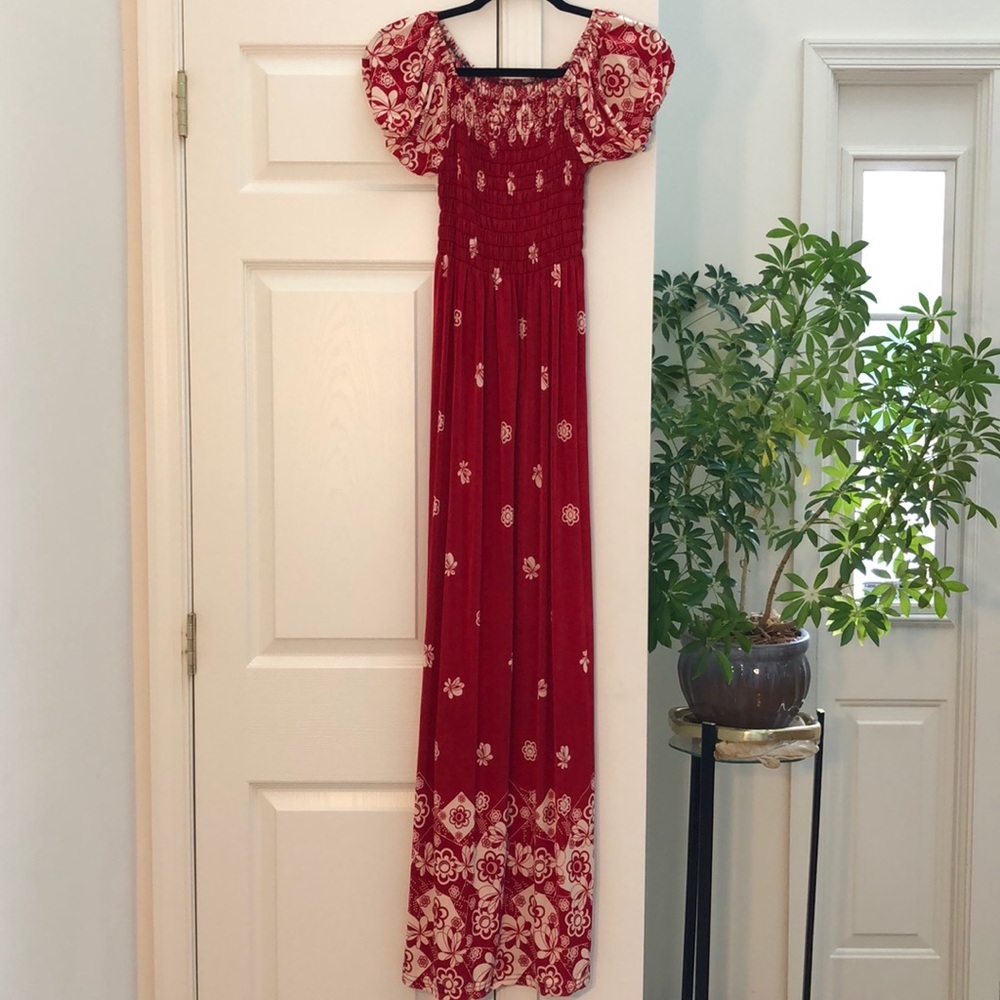 Bohemian Red Maxi Dress